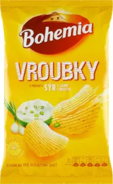 Bohemia chips Vroubky 130g Sýr a Cibulka