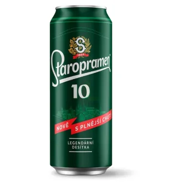 Staropramen plech. 0.5L originál 4x6ks
