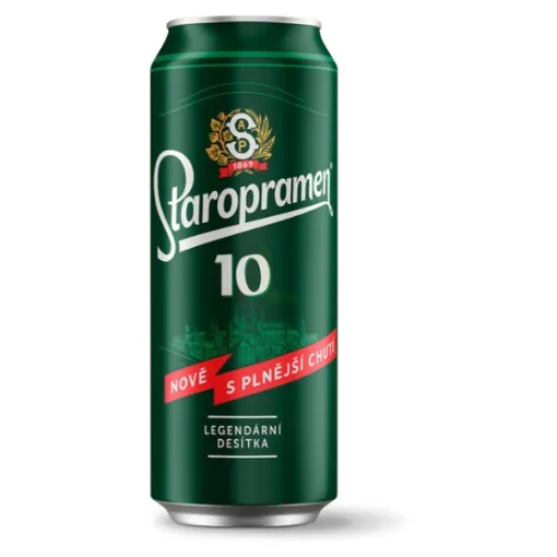 Staropramen plech. 0.5L originál 4x6ks