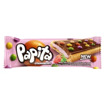 Papita 33g 12b*24ks Strawberry Rùžová
