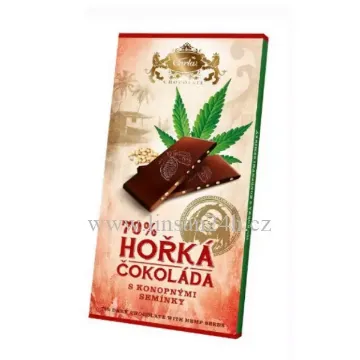 Carla 80g Hořká čoko s konop.semínkem
