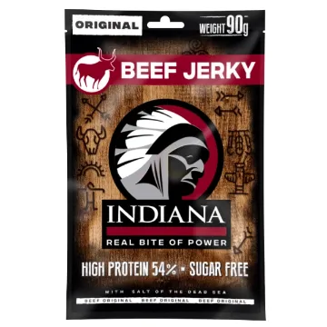Indiana Jerky 24b x 8ks x 90g Beef - Hovězí Original