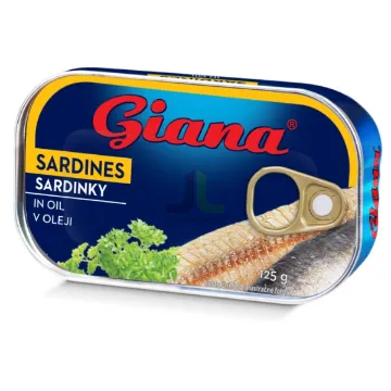 Sardinky 125g ve slunecnicovem oleji  GIANA