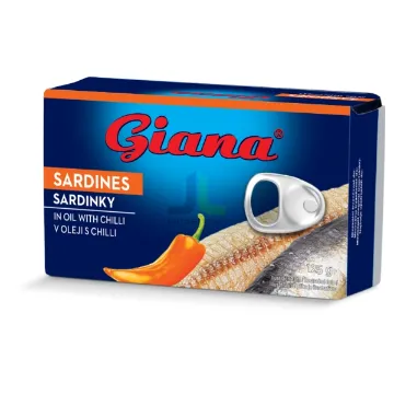 Sardinky 125g ve slunecnicovem oleji Chilli GIANA