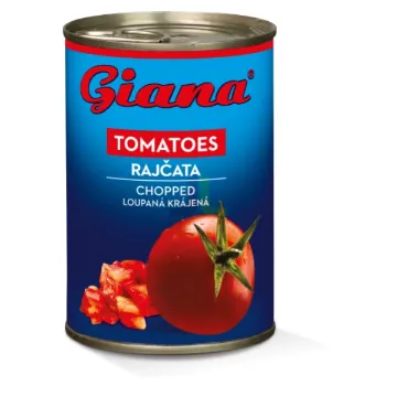 Rajčata loupaná krajená 425ml GIANA