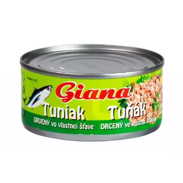 Tuňák GIANA - 185g Drcený ve Vlastní Šťávě GIANA