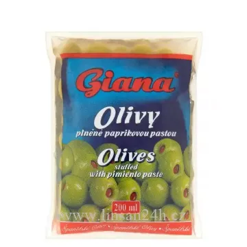 Olivy GIANA - 200ml zelené sáček paprikou