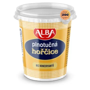 Hořčice ALBA 200g Plnotučná