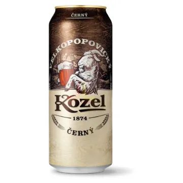 Kozel Plech 0,5L ČERNÁ - bia den 4x6ks