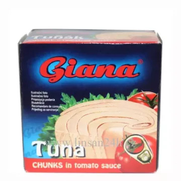 Tuňák GIANA - 80g Kousky (CHUNKS) v Rajčatové omáce