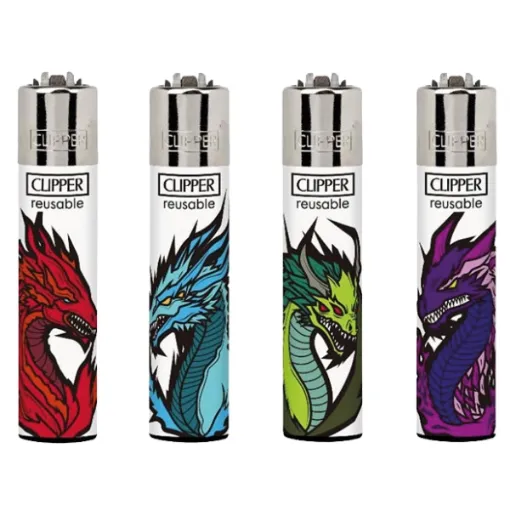 Zapalovace Clipper 24ks Magic Dragons