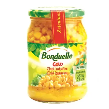 Bonduelle 580ml 530g SKLO Zlatá Kukurice
