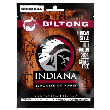 Indiana Jerky 48b x 15ks x 25g Biltong - Hovězí Original
