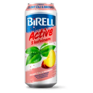 Birell Plech Active 0,5L Zelený čaj & Broskev s kofeinem