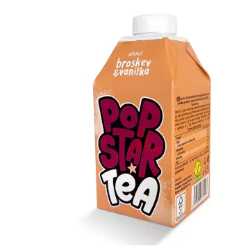 PopStar Tea 500ml Broskev Vanilka