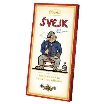 Carla 80g ŠVEJK - Hořká čokoláda s rumem