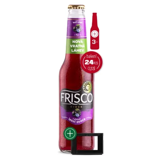 Frisco Cider VRATNÁ LÁHEV 0,33Lx24ks Lesní ovoce