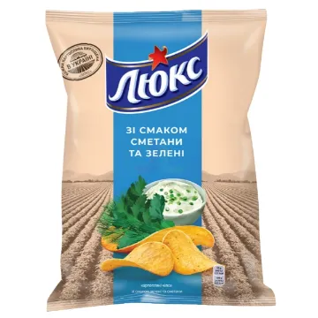 UKR LUX chipsy 125g Zakysaná smetana Bylinky