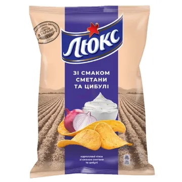 UKR LUX chipsy 125g Zakysaná smetana Cibule