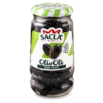 IT. Olive Nere VETRO 200g Tostate - SACLA