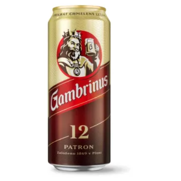 Gambrinus Plech 0,5l Patron Ležák 12% 4x6ks