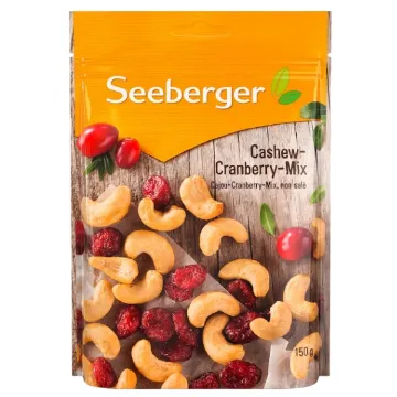 Seeberger 150g Cashew Cranberry - Kešu Brusinka Mix