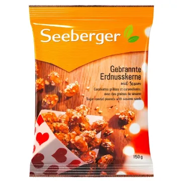 Seeberger 150g Peanuts Sesame Sugar - Pražené Arašídy s Cukr