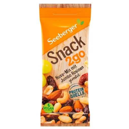 Seeberger Snack2Go 50g Nut and Raisin - Ořechy a Rozinky Mix