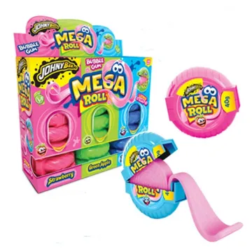 JBEE MEGA ROLL BUBBLE GUM DISPLAY 6b*24*40g Žvýkačka Puk