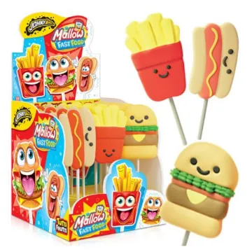 JBEE MALLOW FAST FOOD 6b*18*35g Marshmalow Lízátko