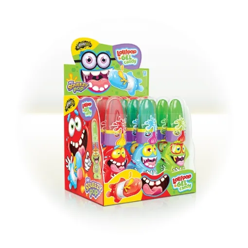 JBEE MR.SQUEEZY POP 8b*12*56g Panáček Lízátko s Gelem