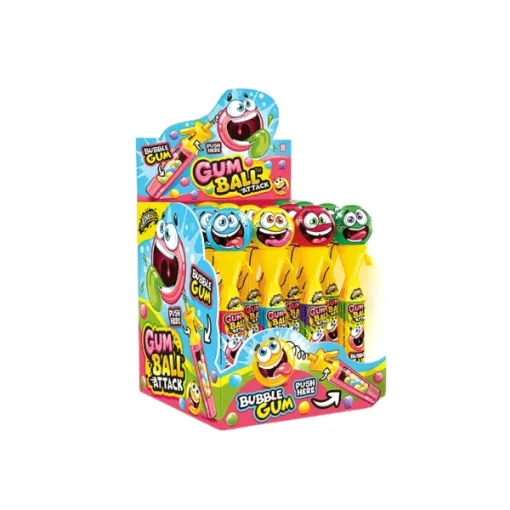 JBEE GUM BALL ATTACK 12b*16*10g Vystřelovací balónek+Cukrovi