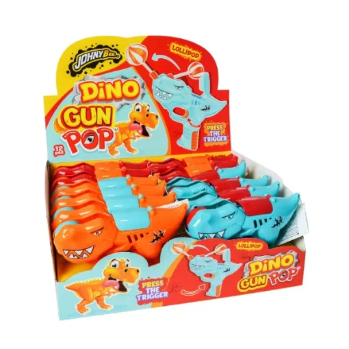 JBEE DINO GUN POP 8b*12*10g Pistolka Dinosaur s lízátkem