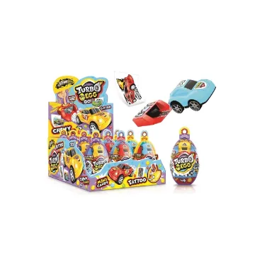 JBEE TURBO EGG 8b*12*10g Vajičko s Autíčkem, Cukrovinka + Ta