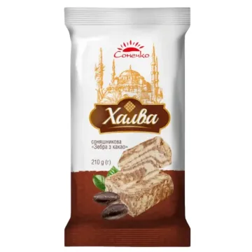 UKR ES Norsu Halva slunečnicová 210g Zebra s kakaem 