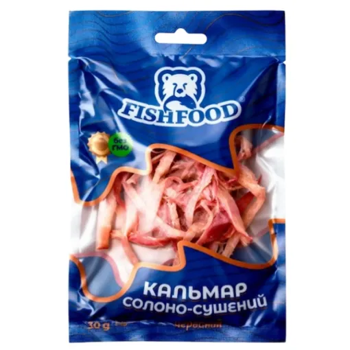UKR Fishfood Sušený kalamár červený 30g Proužky
