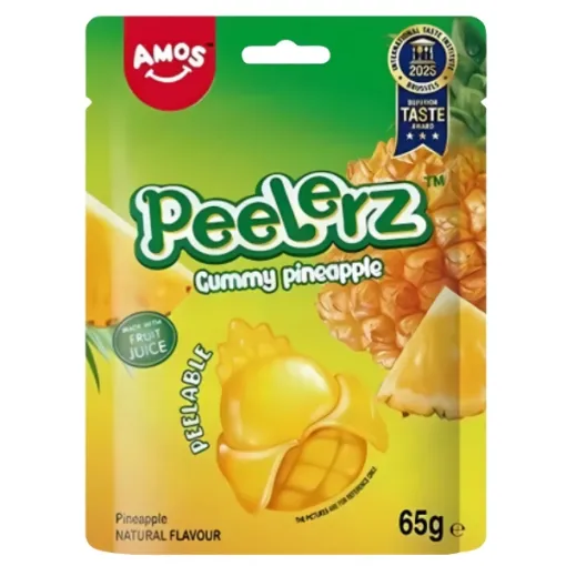 Amos Peelerz Gummy 65g Pineapple 