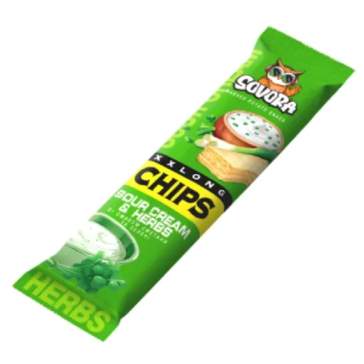 Sovora Long Chips 50g ThinPack - Sour Cream&Herbs