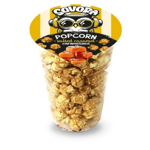 Sovora Popcorn Karamel CUP 60g  Salted Caramel
