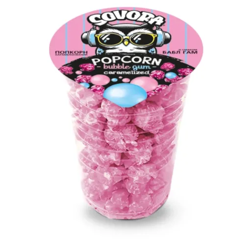 Sovora Popcorn Karamel CUP 60g Bubble Gum