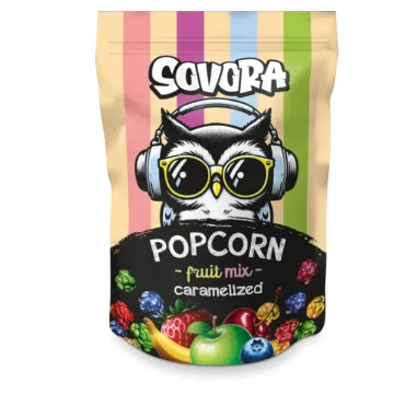 Sovora Popcorn Karamel Sáček 90g Fruit mix