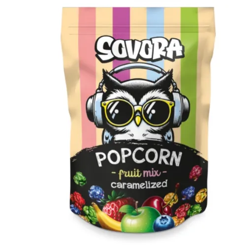 Sovora Popcorn Karamel Sáček 90g Fruit mix