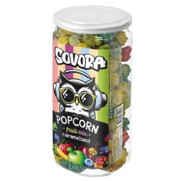 Sovora Popcorn Karamel Tube 160g Fruit mix