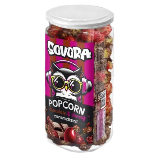 Sovora Popcorn Karamel Tube 160g Cherry&Chocolate