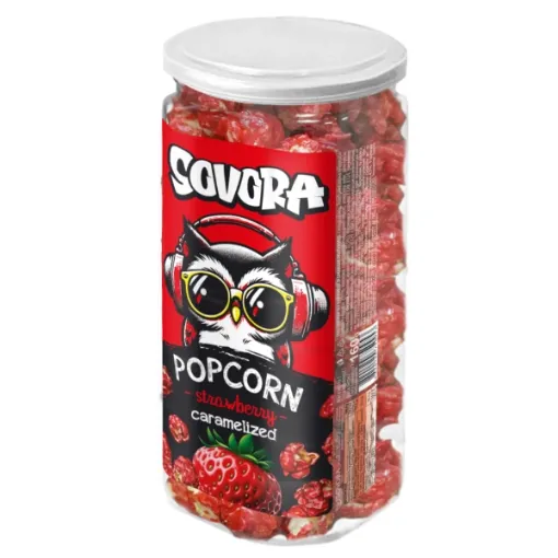 Sovora Popcorn Karamel Tube 160g Strawberry