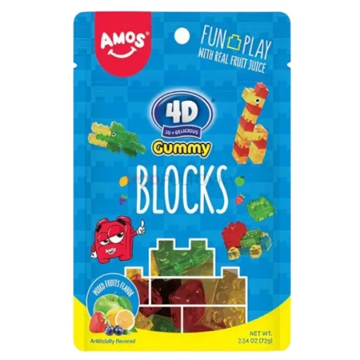 Amos 4D Gummy 72g Blocks