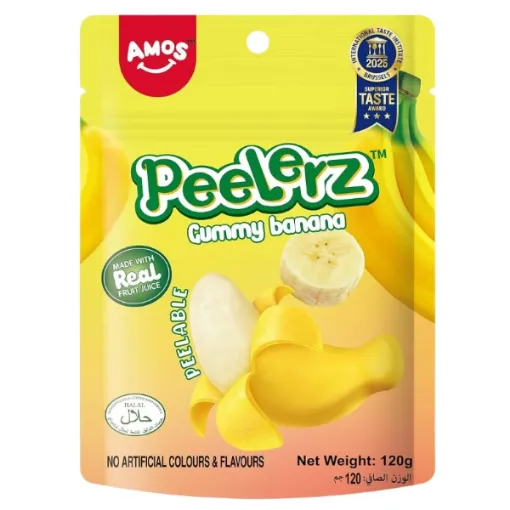 Amos Peelerz Gummy 120g Banana