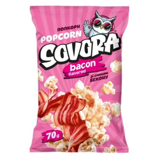 Sovora Popcorn BAG 70g Bacon - s Příchutí Slaniny