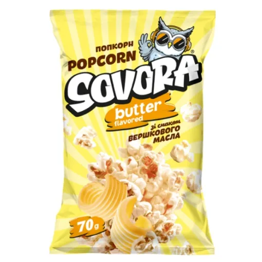 Sovora Popcorn BAG 70g Butter - s Příchutí Másla