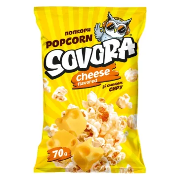 Sovora Popcorn BAG 70g Cheese - s Příchutí Sýru